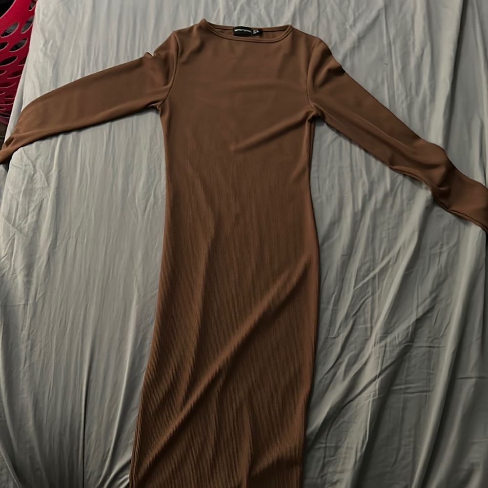Pretty Little Things Mocha/brown MIDI Dress size US 4